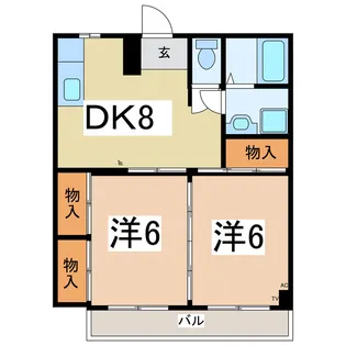 はなよしハイツ【1階】の間取り