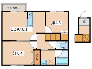 アヴァンツァーレ【2階】の間取り
