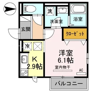セジュール・ユイット西岩田【2階】の間取り