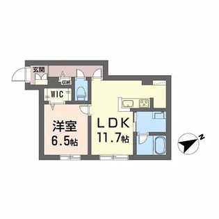 カーサ・アチェロ【1階】の間取り