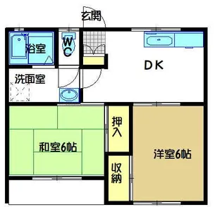 グリーンハイツ相原【1階】の間取り