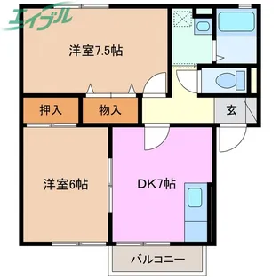 セジュール當水 C【1階】の間取り