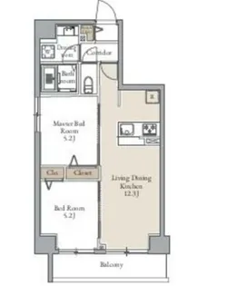 グランカーサ日暮里【6階】の間取り