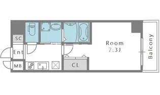 ベルビオラ阿倍野【3階】の間取り