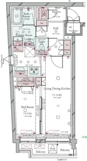 コンシェリア目黒本町 THE RESIDENCE【5階】の間取り
