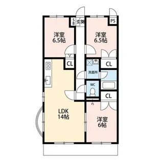 ヴィルフォーレアマノ【4階】の間取り