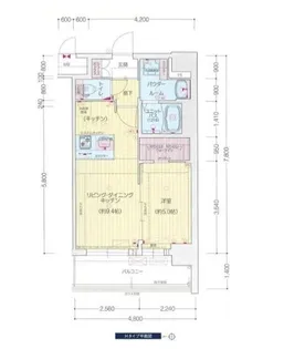プレサンス太閤通ファシール【11階】の間取り