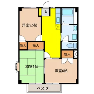 若竹ハイツ【2階】の間取り
