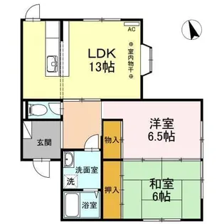 ビューラー・一ツ森【2階】の間取り