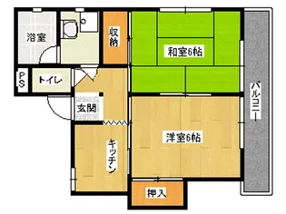 本田ハイツ【2階】の間取り