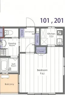 アルメゾンクレール【2階】の間取り