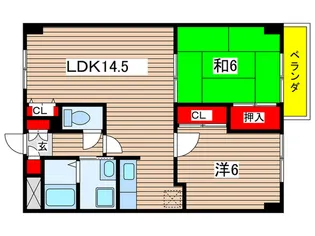 ウインド-東野【4階】の間取り