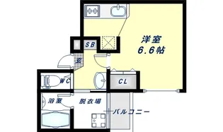 リバーライズ東小橋【5階】の間取り