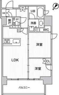 ディームス大井町【5階】の間取り