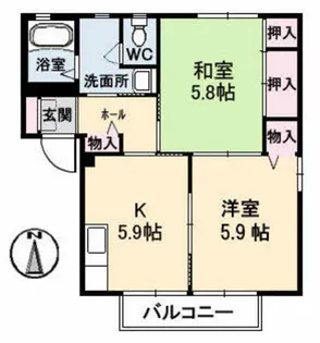 Villa Etoile【1階】の間取り