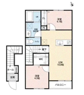 リーブルファイン久喜東 II【2階】の間取り