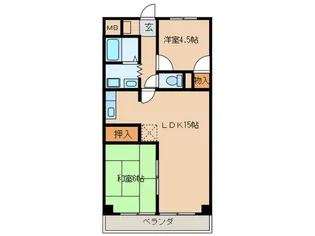 ミルオンデュ-ル西町【6階】の間取り