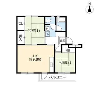 URさつきが丘【4階】の間取り