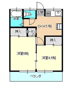白百合ハイツ【1階】の間取り