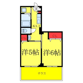 山一鹿浜マンション【1階】の間取り