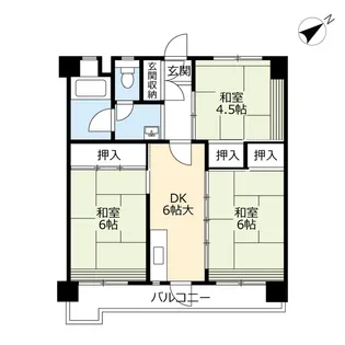 UR金田一丁目【3階】の間取り