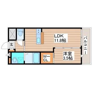 クレストI【1階】の間取り