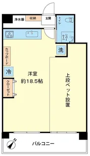 御苑パビリオン【5階】の間取り