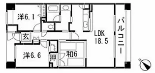 Hiroshima Garden Garden NORTH TOWER【28階】の間取り