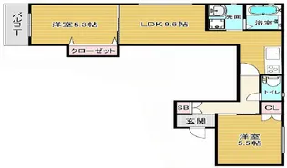 クリエオーレ中川西【2階】の間取り