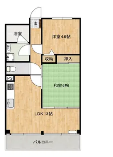 ライオンズマンション【6階】の間取り