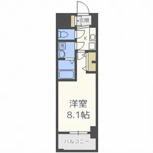 アドバンス大阪フェリシア【9階】の間取り