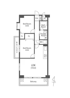 エマーレ等々力【1階】の間取り