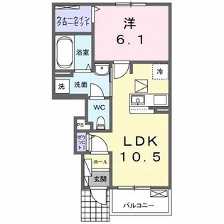 ジュライ・玉泉【1階】の間取り