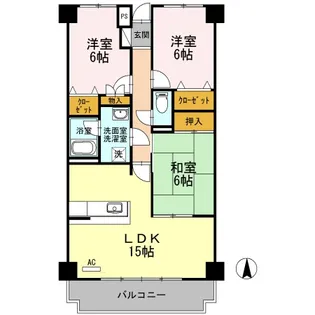 リシェス城崎【4階】の間取り