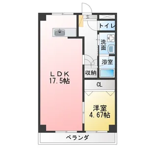 リバーサイド新海【4階】の間取り