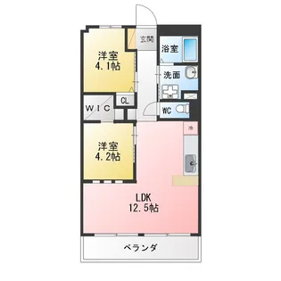 尾先ハイツ【2階】の間取り