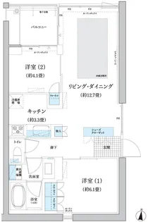 ガーデニエール砧 WEST【5階】の間取り