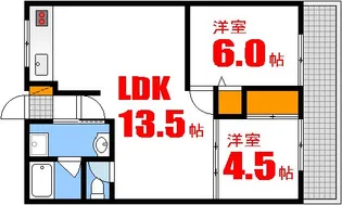 フレシール若草【5階】の間取り