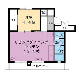 ビレッジハウス糸井1号棟【2階】の間取り