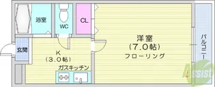 メゾンドール台原【2階】の間取り