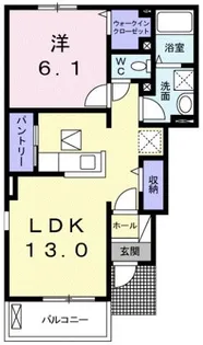 サンシーブルA【1階】の間取り