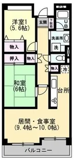 TOHO船堀マンション【5階】の間取り