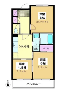 コンセールドミ【4階】の間取り