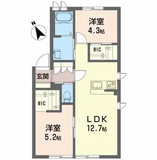 プレステージ川岸 C【2階】の間取り
