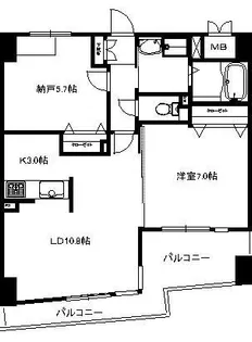 BECK EAST【7階】の間取り