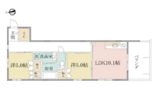 (シニア限定)ヘーベルヴィレッジ下北沢~ツバサマンション~【2階】の間取り