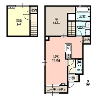 ベルリード北町【1階】の間取り