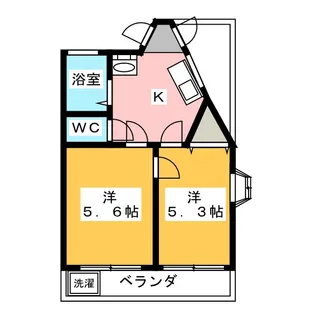 コーポツーエイト【4階】の間取り