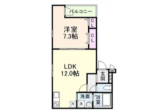 ラヴェリテ鳳【1階】の間取り