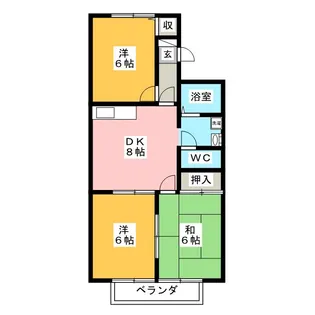 ボナールMusubu 北棟【1階】の間取り